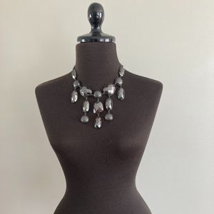 Charcoal Grey Statement Necklace